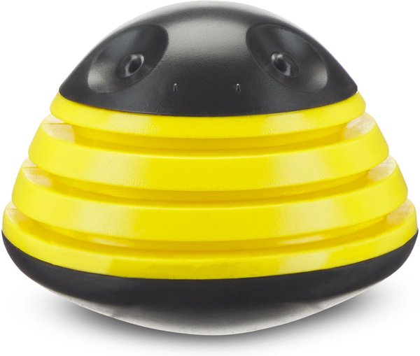 BARK Super Chewer Busy Bee Treat Spreading Tough Squeaky Dog Chew Toy, Black