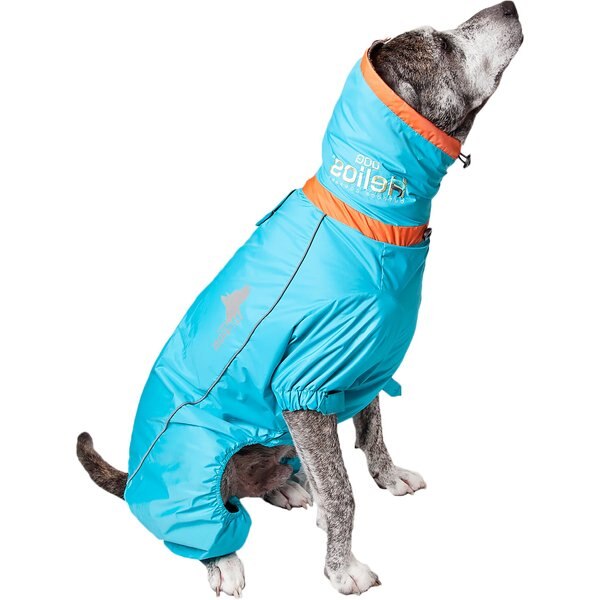 DOG HELIOS Weather King Full Body Dog Jacket, Blue, Large