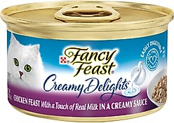 Fancy Feast Creamy Delights Chicken Feast in a Creamy Sauce Canned Cat Food, 3-oz, case of 24