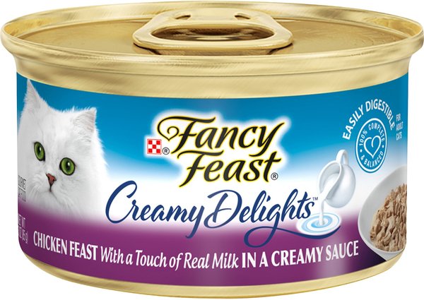 Fancy Feast Creamy Delights Chicken Feast in a Creamy Sauce Canned Cat Food, 3-oz, case of 24 slide 1 of 11