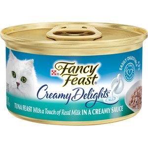 Fancy Feast Creamy Delights Tuna Feast in a Creamy Sauce Canned Cat Food, 3-oz, case of 24