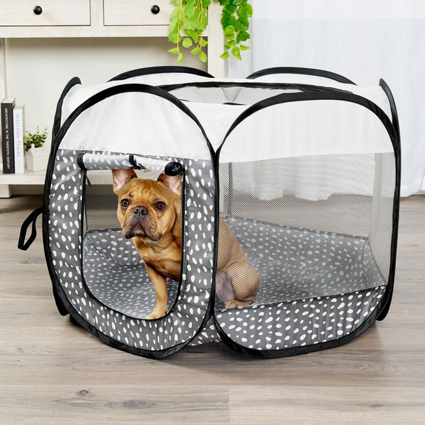 FURHAVEN Soft-Sided Dog & Cat Playpen, Gray Pebbles, Small - Chewy.com