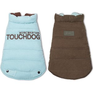 Touchdog Waggin Swag Reversible Dog Coat, Blue/Brown, X-Small