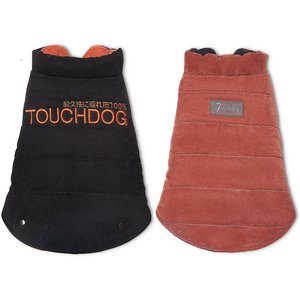 Touchdog Waggin Swag Reversible Dog Coat, Brown/Orange, X-Large