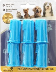 Pet Republique Dog & Cat Finger Toothbrush, 6 count