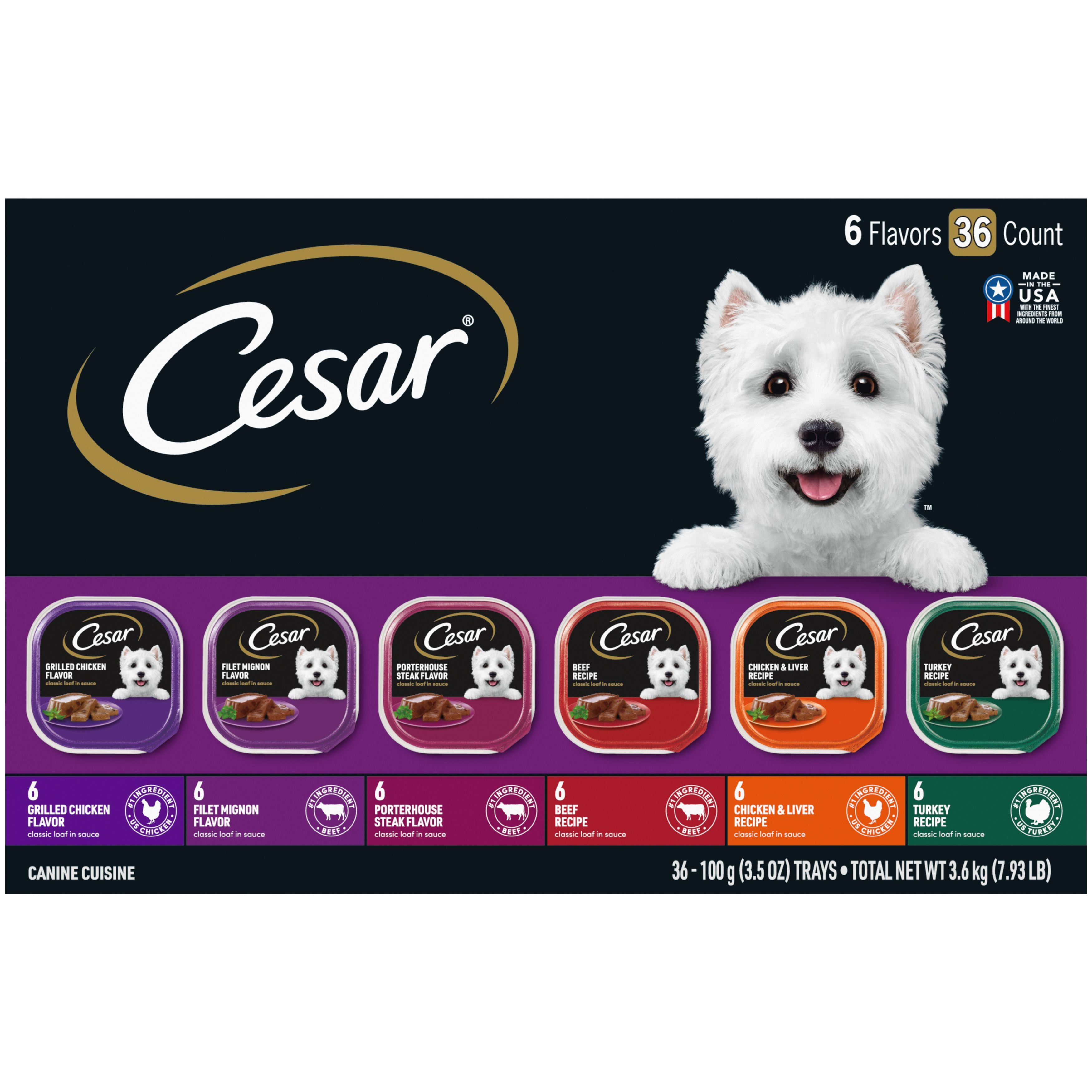 CESAR Classic Loaf in Sauce Variety Pack GrainFree Small Breed Adult