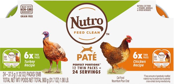 NUTRO Perfect Portions Grain Free Real Turkey Real Chicken Pate