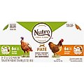 Nutro Perfect Portions Grain Free Multi-Pack Real Turkey & Real Chicken Pate Recipe Adult Wet Cat Food Trays, 2.65-oz, case of 12 twin-packs