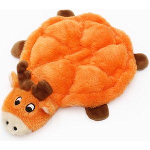 ZippyPaws Squeakie Crawler Moody the Moose Dog Plush Toy, Orange