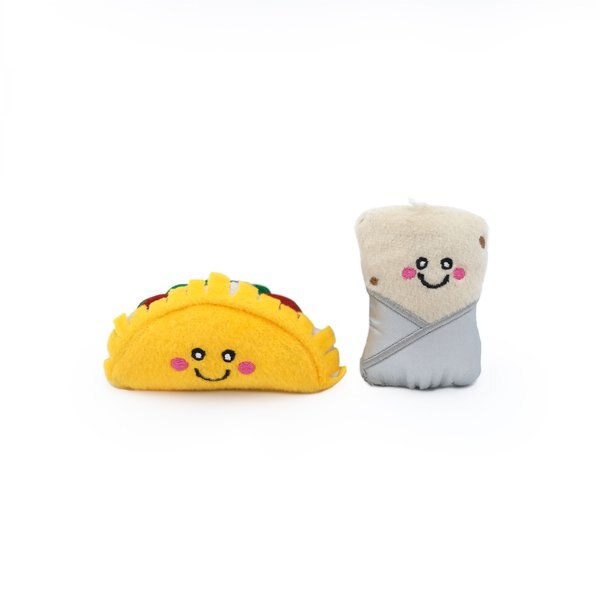 ZIPPYCLAWS NomNomz Taco & Burrito Cat Plush Toy with Catnip - Chewy.com