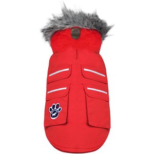 Canada Pooch Everest Explorer Premium Faux Down Insulated Dog Jacket, Red Reflective, 22