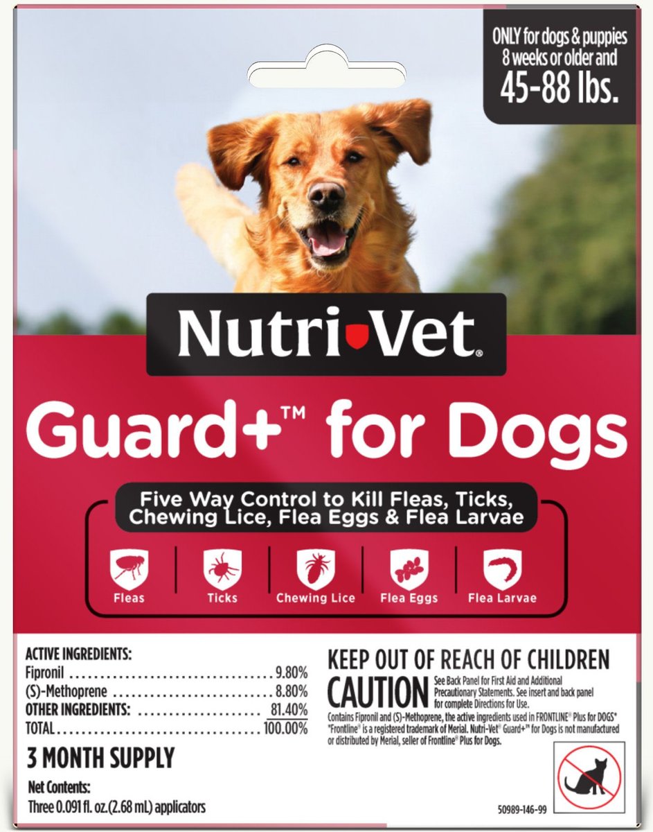 Nutri-Vet K9 Defense Plus Flea & Tick Treatment for Dogs (over 66 pounds)