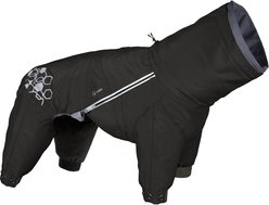 Hurtta Mudventure Overall ECO Waterproof Dog Snowsuit Coat, Raven, 10-in
