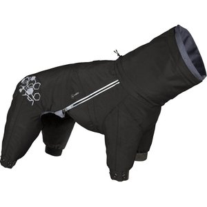 Hurtta Mudventure Overall ECO Waterproof Dog Snowsuit Coat, Raven, 10-in