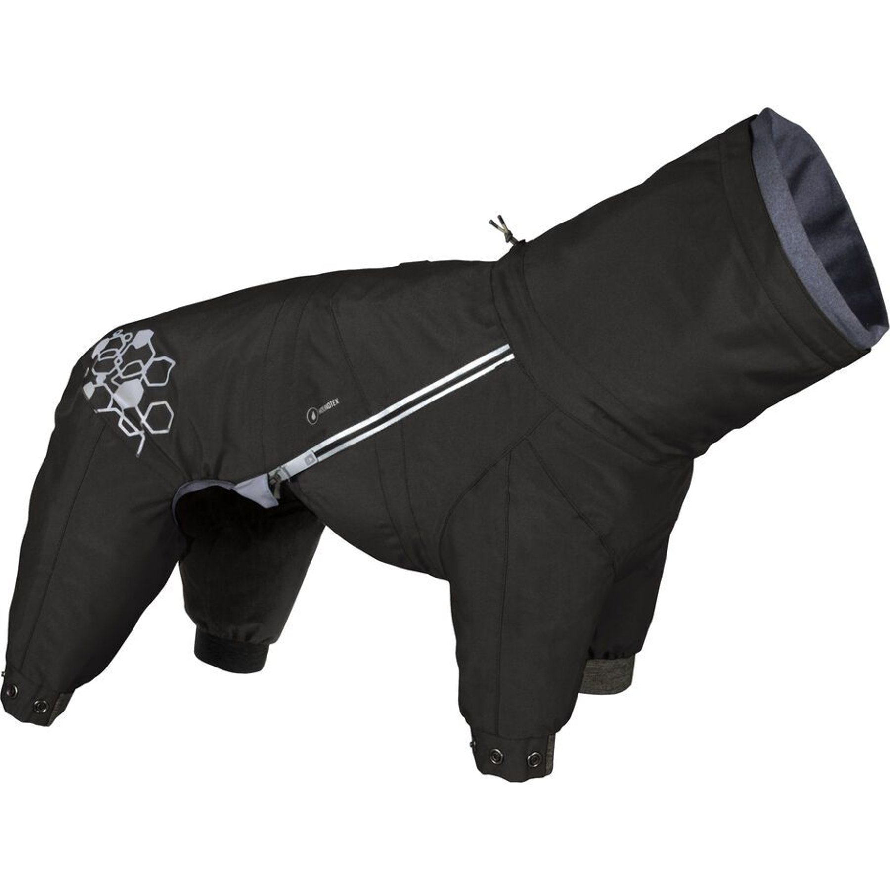 Hurtta Mudventure Overall Waterproof Dog Snowsuit Coat, Raven, 22-in