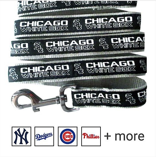 Pets First MLB Nylon Dog Leash, Chicago White Sox, Large: 6-ft long, 1-in wide slide 1 of 5