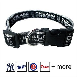 Pets First MLB Nylon Dog Collar, Chicago White Sox, Large: 14 to 24-in neck, 1-in wide