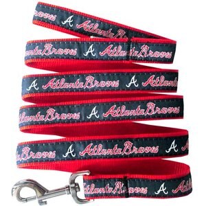 Pets First MLB Nylon Dog Leash, Atlanta Braves, Small: 4-ft long, 3/8-in wide
