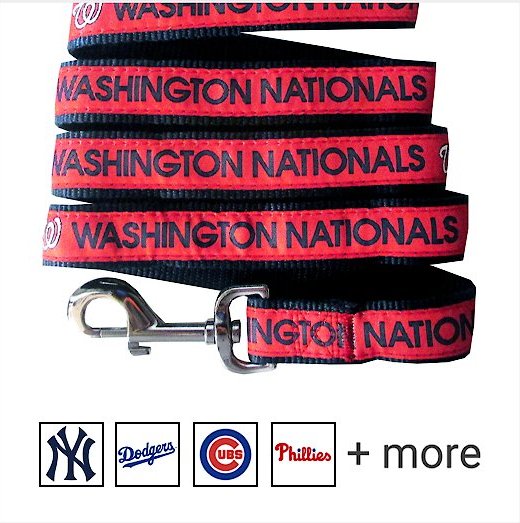 Pets First MLB Nylon Dog Leash, Washington Nationals, Medium: 4-ft long, 5/8-in wide slide 1 of 5