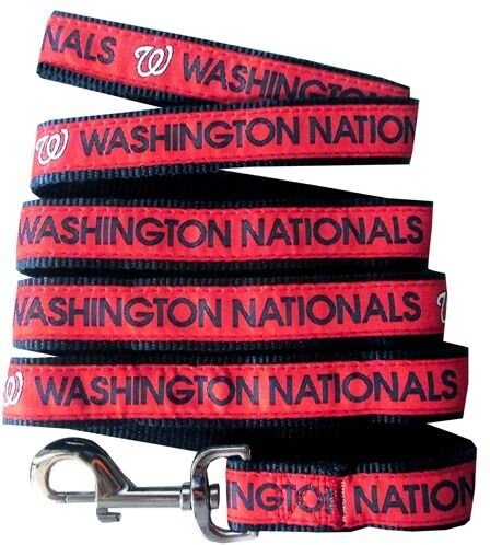 Pets First MLB Nylon Dog Leash, Washington Nationals, Large: 6-ft long, 1-in wide slide 1 of 5