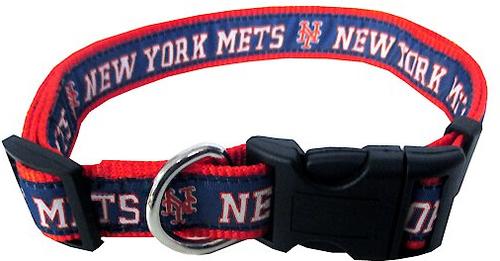 Show full view: Pets First MLB Nylon Dog Collar, New York Mets, Medium: 10 to 16-in neck, 5/8-in wide slide 5 of 7