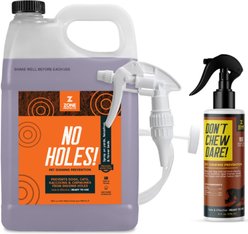 Zone Protects Pets Big Bad Dog Bundle No Holes! Digging Dog Prevention, 1-gallon + Don't Chew Dare! Chewing Prevention, 8-fl oz