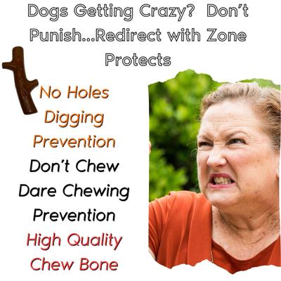 Show full view: Zone Protects Dog & Cat Digging & Chewing Prevention Spray & Chew Toy Bundle No Holes!, 32-fl oz + Don’t Chew Dare!, 8-fl oz slide 2 of 5
