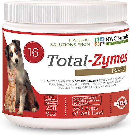 NWC Naturals Total-Zymes Digestive Enzymes Dog & Cat Powder Supplement, 8-oz jar slide 1 of 5