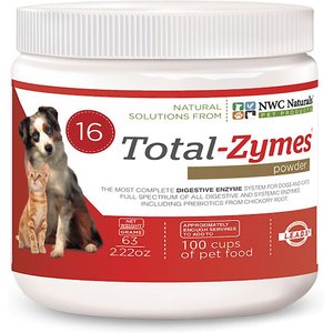 NWC Naturals Total-Zymes Digestive Enzymes Dog & Cat Powder Supplement, 2.22-oz jar