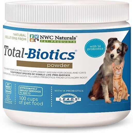 NWC NATURALS TotalBiotics Probiotic Dog & Cat Powder Supplement, 2.22
