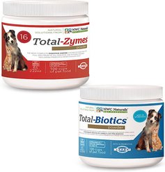 NWC Naturals Total-Digestion Digestive Enzymes & Probiotics Dog & Cat Powder Supplement Twin Pack, 2.22-oz jars