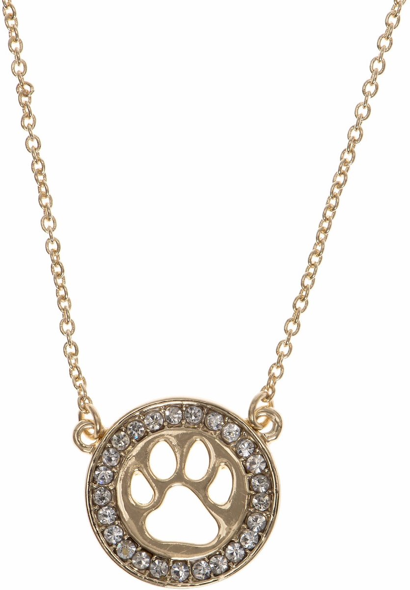 Pet Friends Pave Paw Pendant Necklace