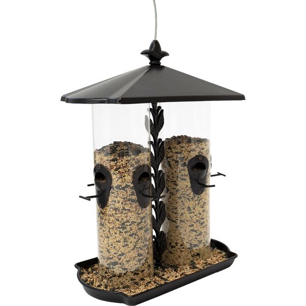 Rustic Farmhouse Galvanized Combo Dual Mixed Seed Wild Bird Feeders