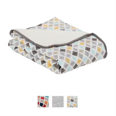 Show full view: Frisco Sherpa Cat & Dog Throw Blanket, Sky Tone Geo Print, Small slide 2 of 5