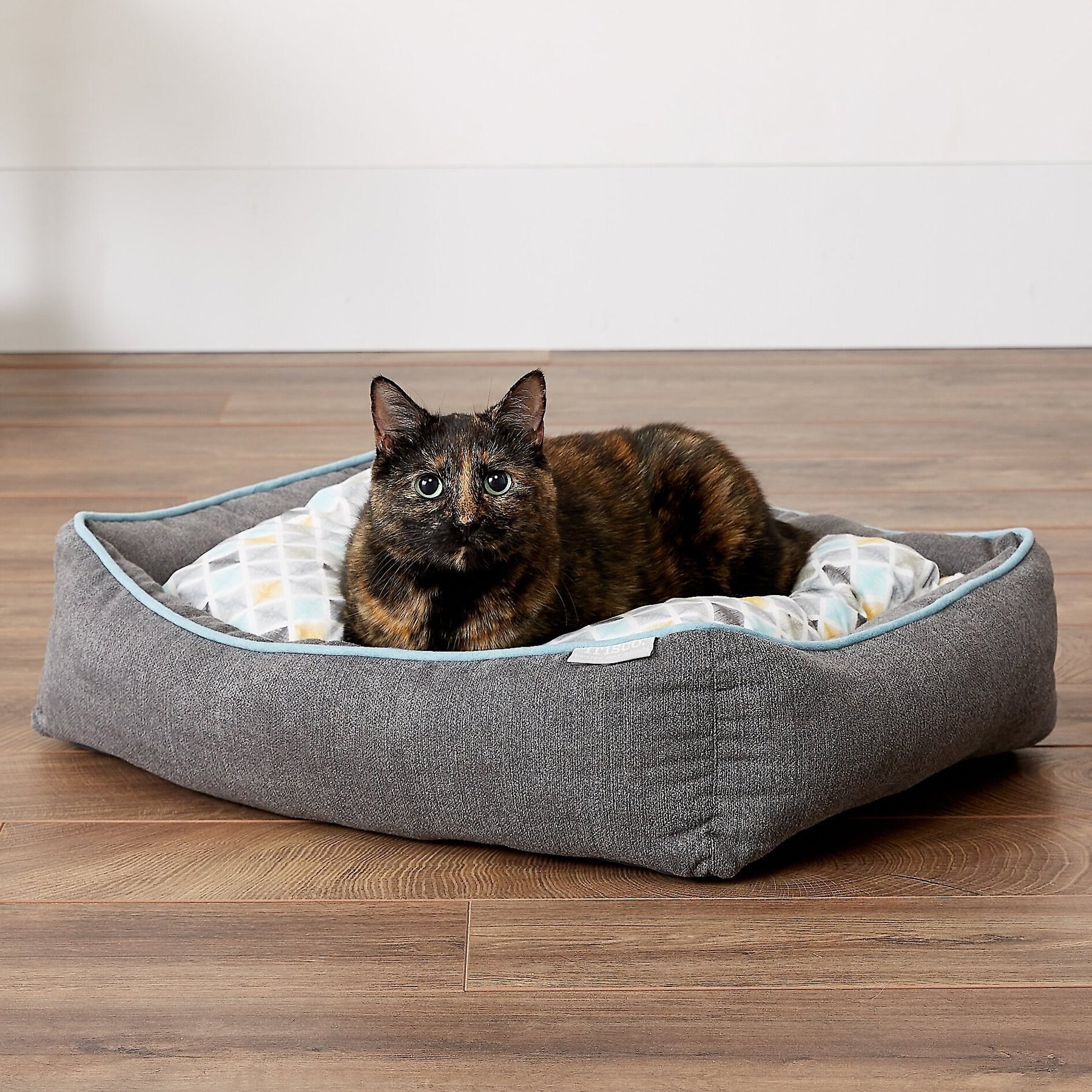 Frisco sherpa bolster rectangular dog bed best sale