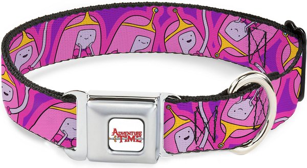 Buckle-Down Cartoon Network Adventure Time Princess Bubblegum Poses Collage Metal Seatbelt Buckle Polyester Dog Collar, Lavender