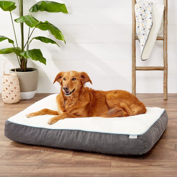 Frisco Plush Pillow Cat & Dog Bed w/ Removable Cover, Gray, X-Large slide 1 of 7