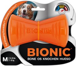 Bionic Bone Tough Treating Dog Chew Toy, Orange, Medium: 5-in
