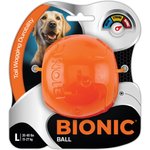 Bionic Ball Tough Fetch Dog Chew Toy, Orange