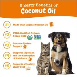 Zesty Paws Coconut Oil Coconut Flavored Liquid Skin & Coat Supplement for Dogs, 16-oz jar slide 2 of 9