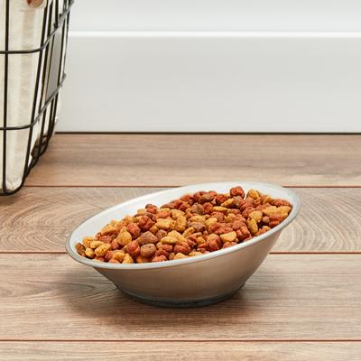 Show full view: OurPets Tilt-A-Bowl Rubber-Bonded Non-Skid Stainless Steel Dog Bowl, 1-cup slide 3 of 5