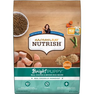 Rachael Ray Nutrish Bright Puppy Natural Real Chicken & Brown Rice Recipe Dry Dog Food, 6-lb bag