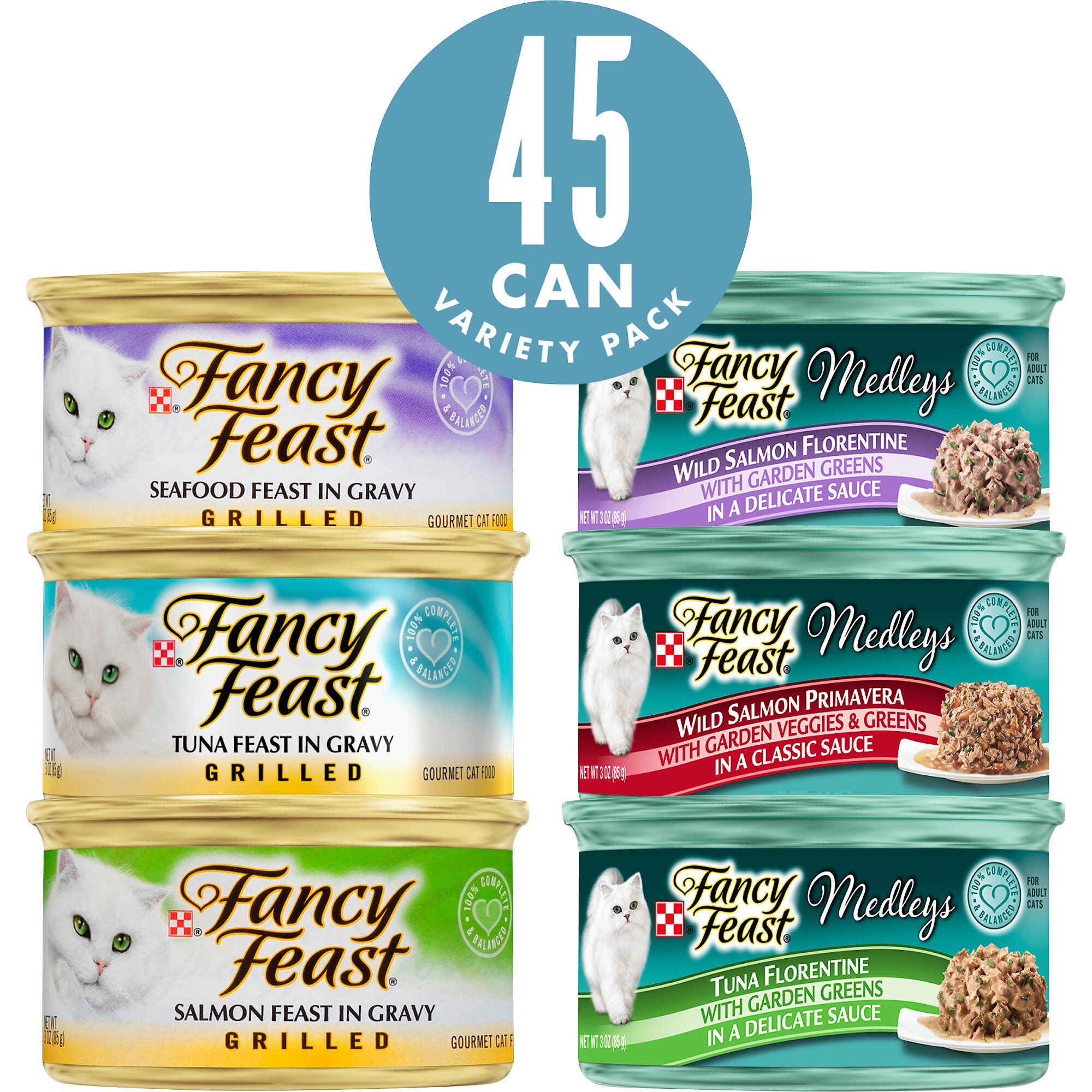 Purina Fancy Feast Grilled Feast & Medleys Seafood Collection Wet Cat