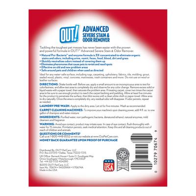 Show full view: OUT! Advanced Severe Stain & Odor Remover, 32-oz bottle slide 2 of 4