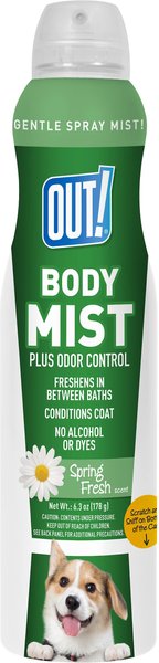 Discontinued OUT Spring Fresh Body Mist Dog Grooming Cologne 6.3 oz bottle Chewy