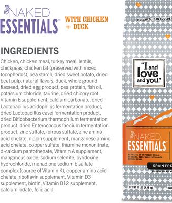 Show full view: I and Love and You Naked Essentials Chicken and Duck Recipe Grain-Free Dry Cat Food, 6-lb bag slide 8 of 11
