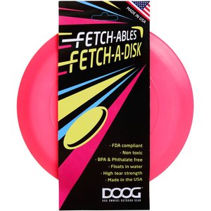 DOOG Fetch-ables Fetch-A-Disc Dog Toy, Pink