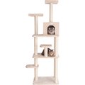 GleePet Faux Fur Covered, Real Wood Cat Tree & Condo, Beige, 74-in