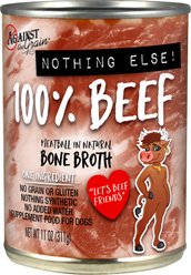 Against the Grain Nothing Else! Beef Recipe Limited Ingredient Diet Wet Dog Food, 11-oz can, case of 12