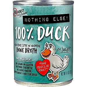 Against the Grain Nothing Else! Duck Recipe Limited Ingredient Diet Wet Dog Food, 11-oz can, case of 12